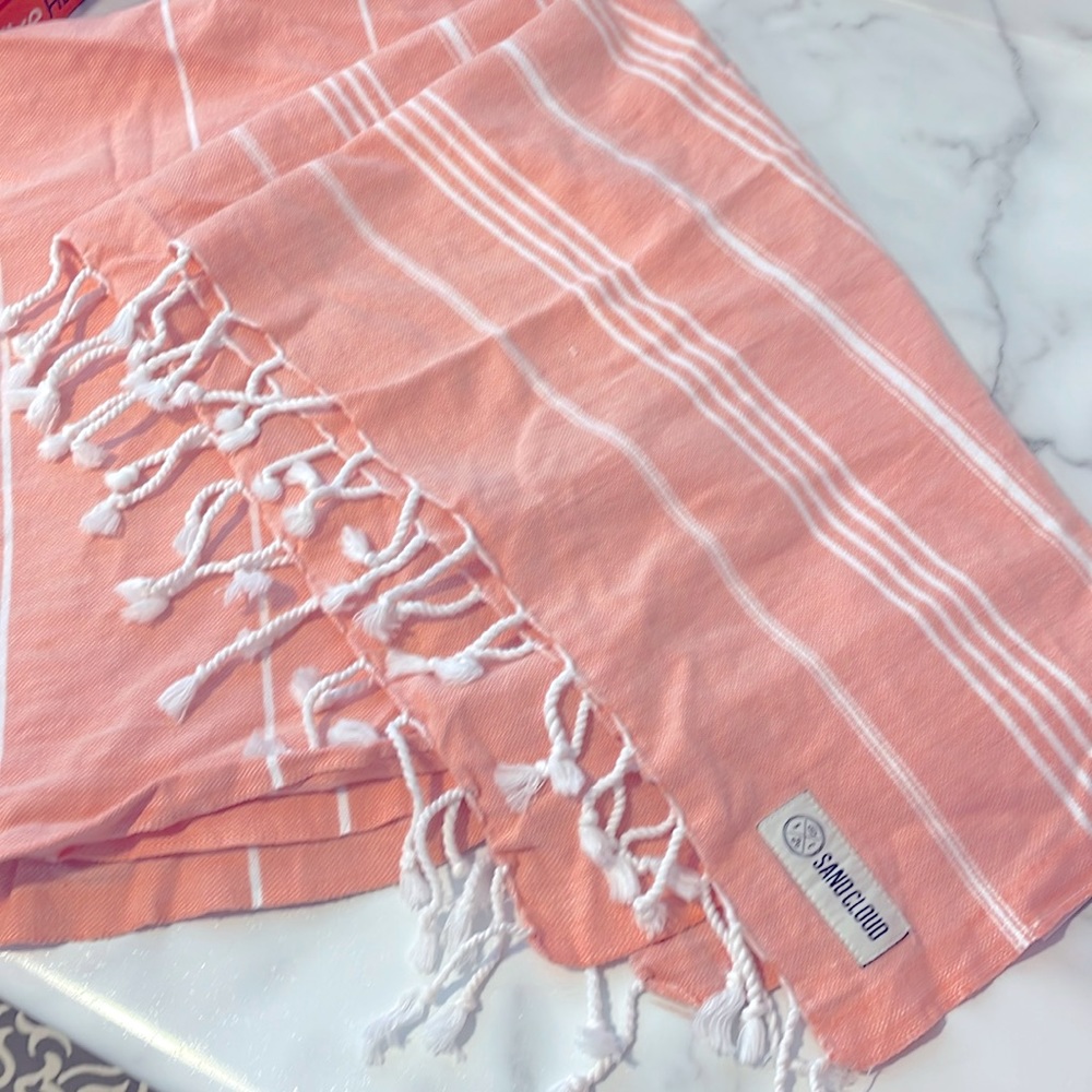 Sand Cloud Regular Beach Towel Coral Salmon